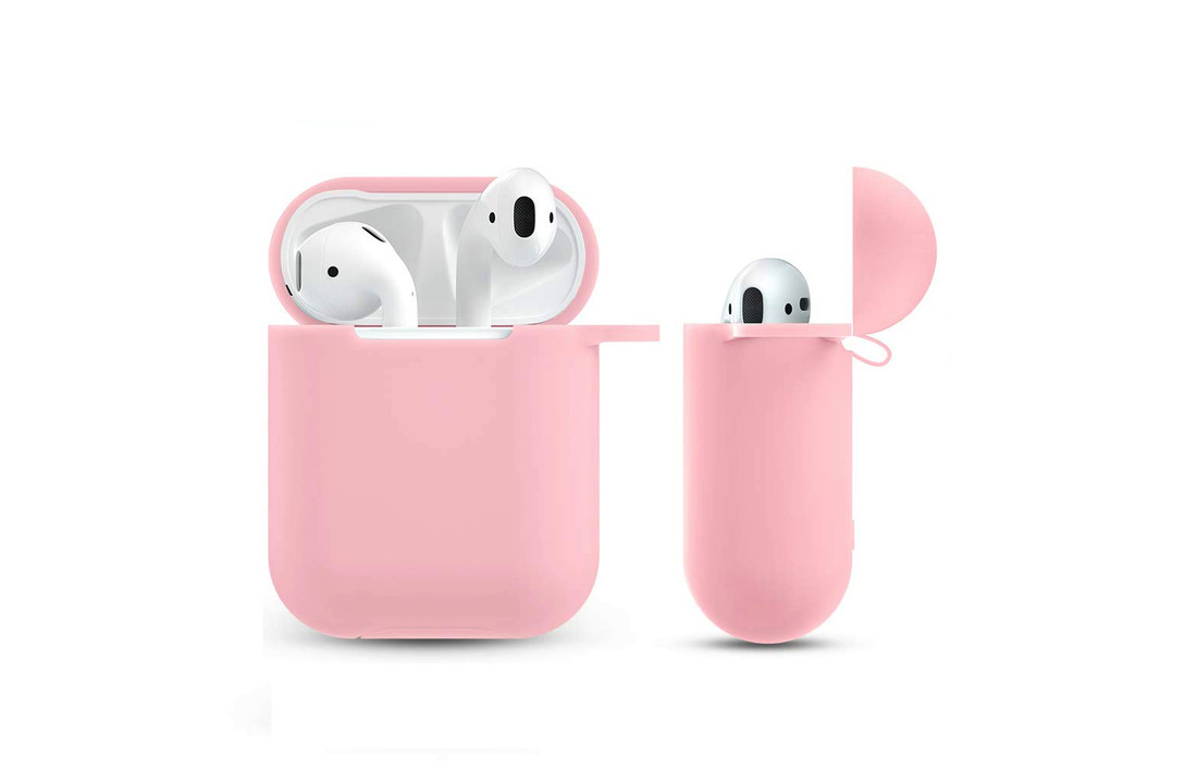 Apple AirPods Soft Case - Met Pluche Bol - Roze