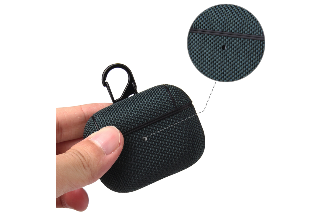 Apple AirPods Pro Hard Case - Nylon - Donkergroen