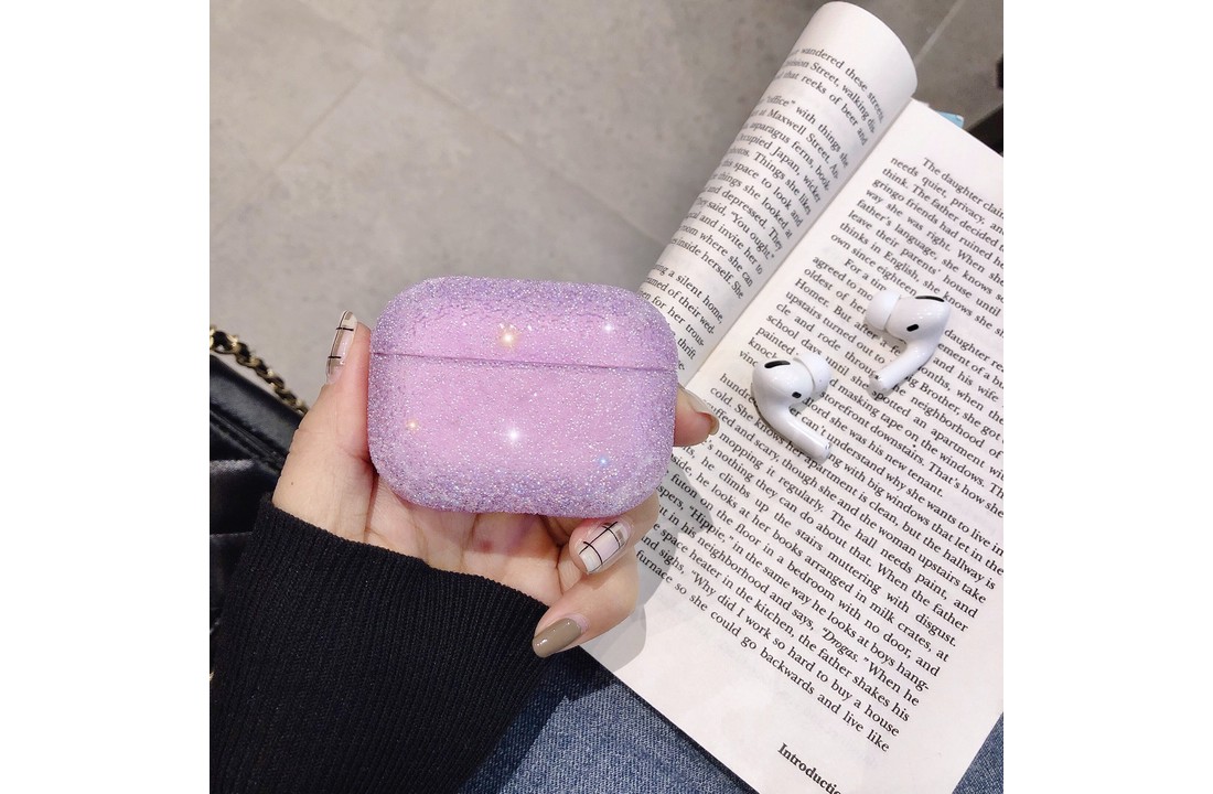 Apple AirPods Pro Hard Glitter Case – Paars