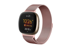 Fitbit Versa 3 / Sense Milanees Bandje - Roze