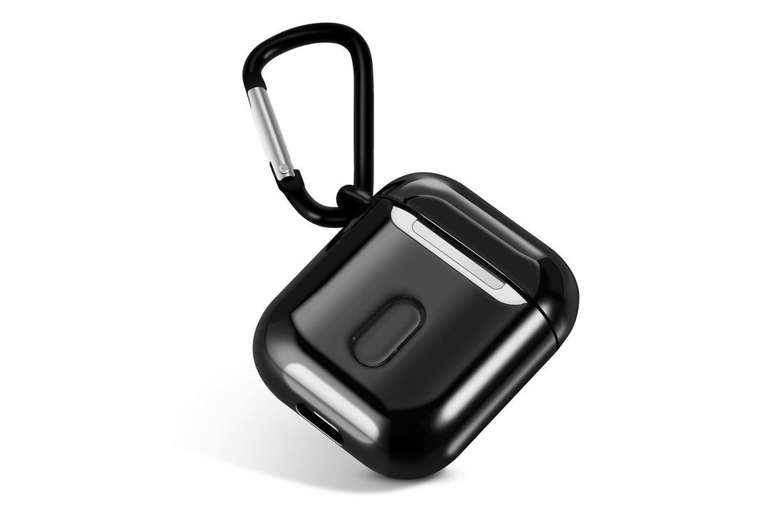 Apple AirPods Soft Case - Metallic hoesje - Zwart