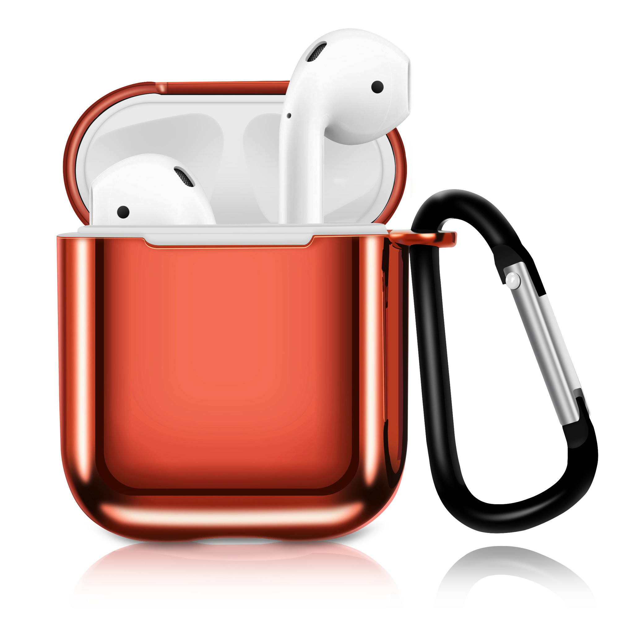 Apple AirPods Soft Case - Metallic hoesje -Rood