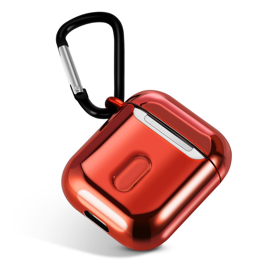 Apple AirPods Soft Case - Metallic hoesje -Rood