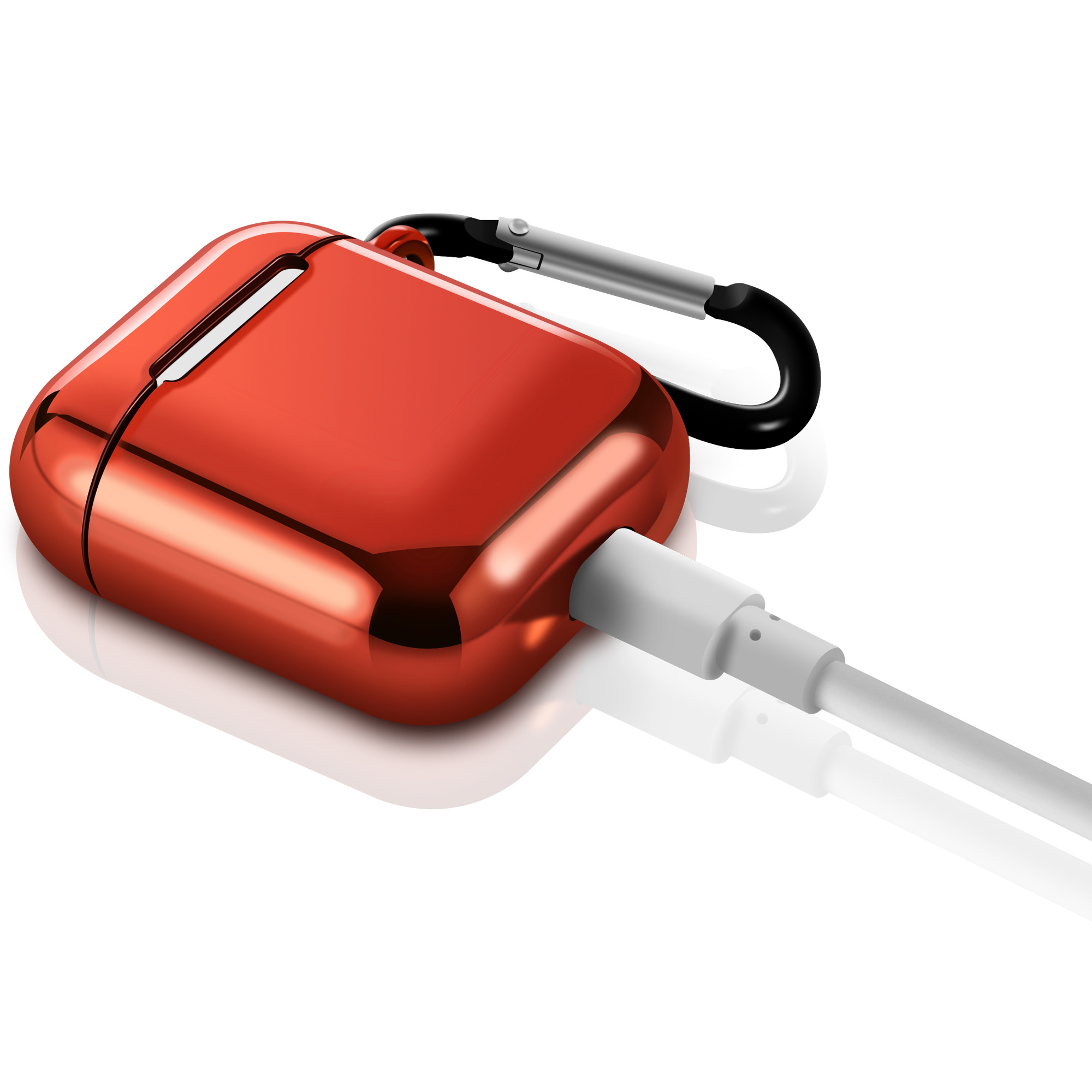 Apple AirPods Soft Case - Metallic hoesje -Rood