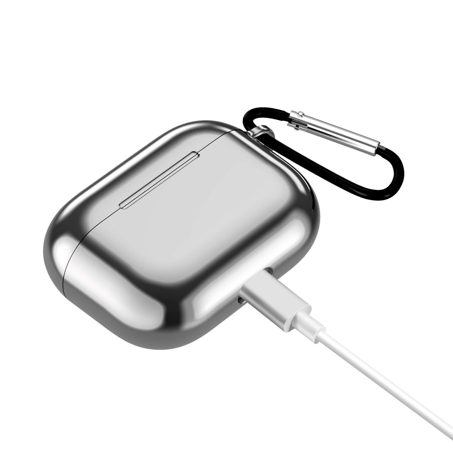 Apple AirPods Pro Soft Case - Metallic hoesje - Zilver