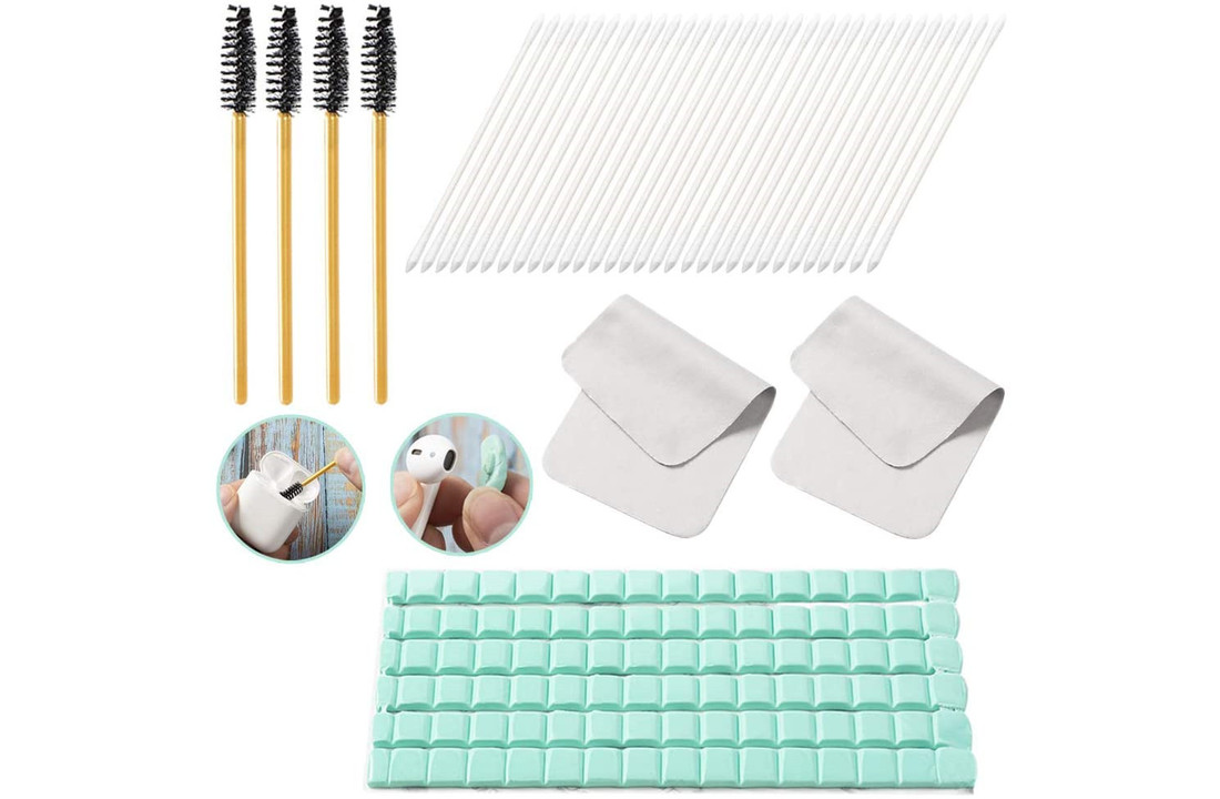 Complete Schoonmaakset AirPods – Cleaning Kit – Cleaner – Reinigingsdoekjes – Wattenstaafjes – Draadloze Oortjes Schoonmaakkit