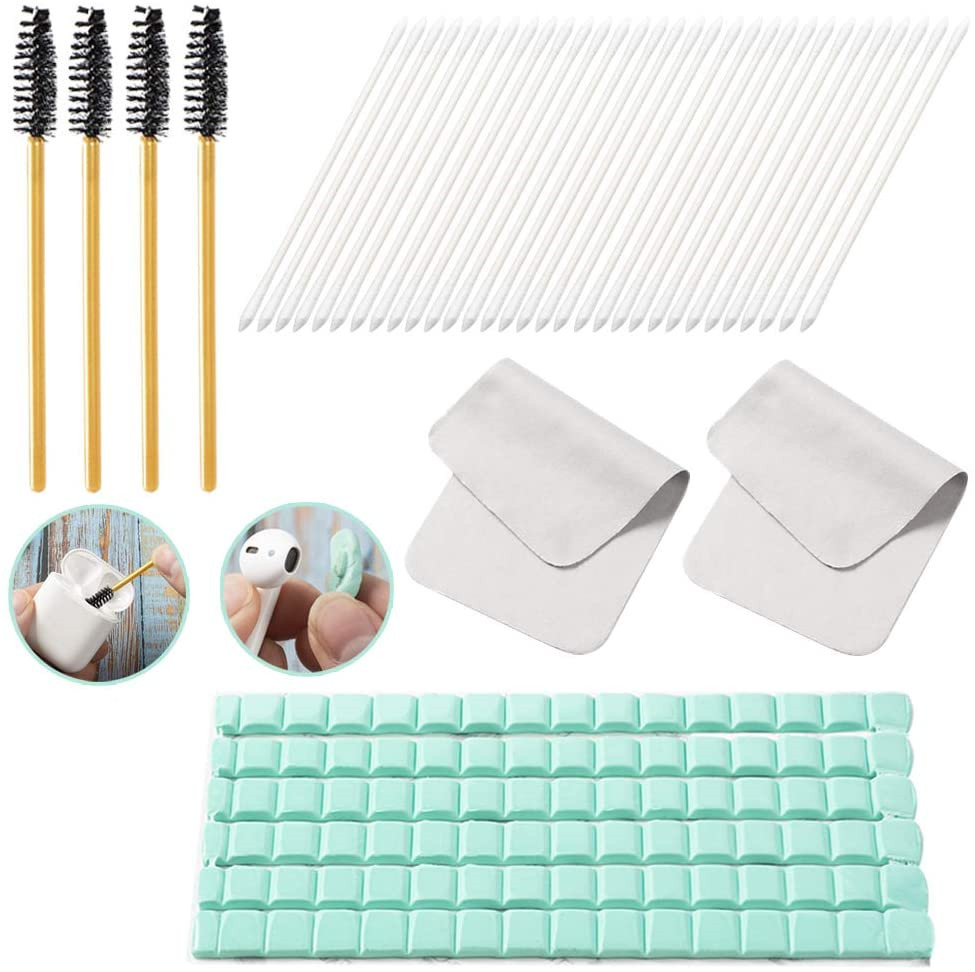 Complete Schoonmaakset AirPods – Cleaning Kit – Cleaner – Reinigingsdoekjes – Wattenstaafjes – Draadloze Oortjes Schoonmaakkit