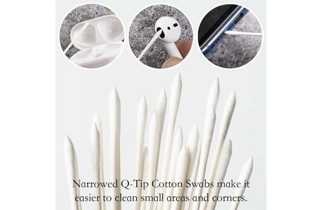 Complete Schoonmaakset AirPods – Cleaning Kit – Cleaner – Reinigingsdoekjes – Wattenstaafjes – Draadloze Oortjes Schoonmaakkit