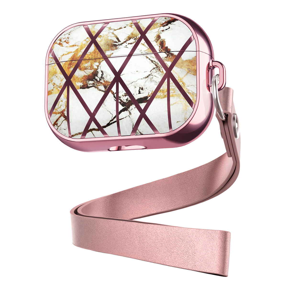 Apple AirPods Pro Hoesje - Hard Case - Marmer Roze