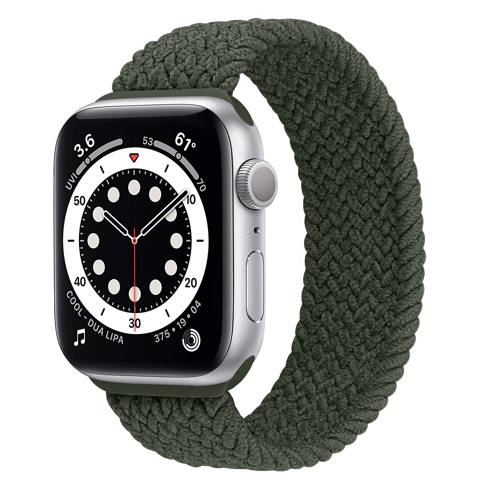 YONO Apple Watch Bandje - Solo Loop Groen -