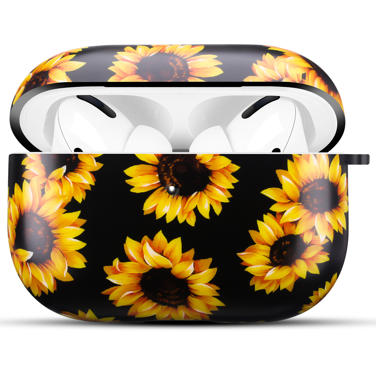 Apple AirPods Pro Hard Case - Hoesje met Clip - Zonnebloem