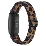 Fitbit Inspire 2 Nylon Stretch Bandje - Leopard
