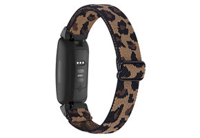 Fitbit Inspire 2 Nylon Stretch Bandje - Leopard