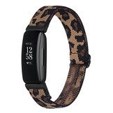 Fitbit Inspire 2 Nylon Stretch Bandje - Leopard