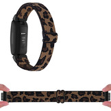 Fitbit Inspire 2 Nylon Stretch Bandje - Leopard