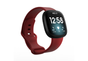 Fitbit Versa 4 / 3 / Sense Classic Bandje - Donkerrood