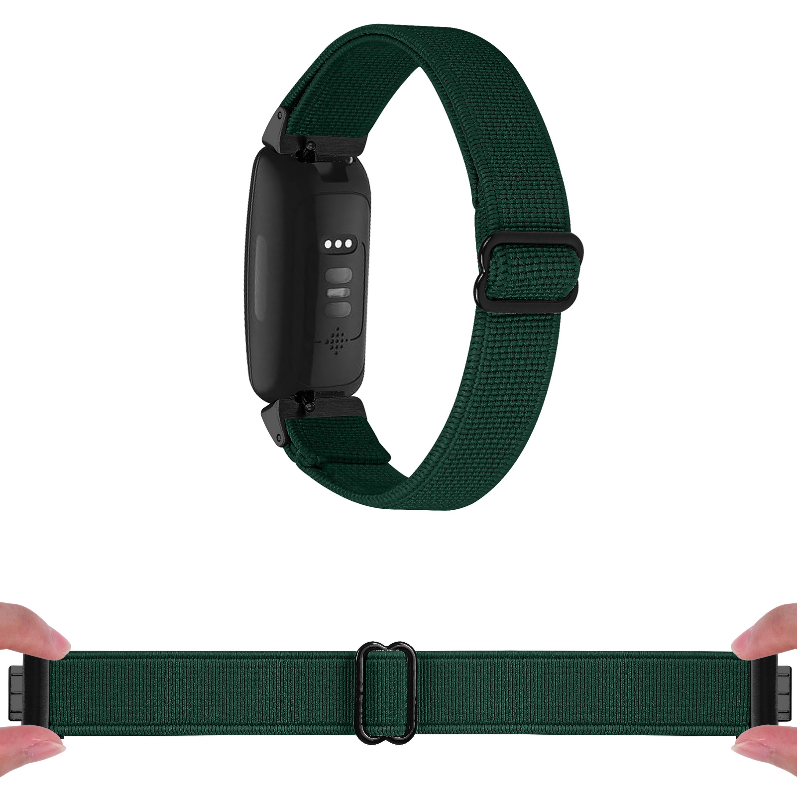 Fitbit Inspire 2 Nylon Stretch Bandje - Groen