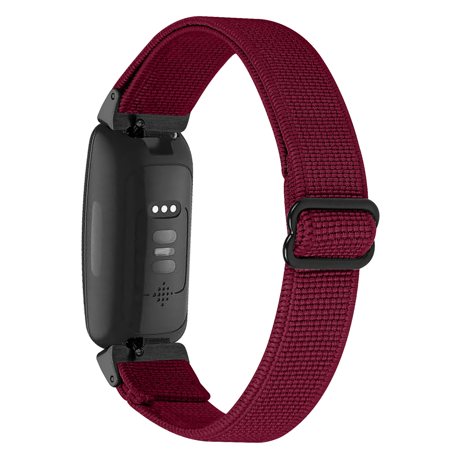 Fitbit Inspire 2 Nylon Stretch Bandje - Bordeaux Rood