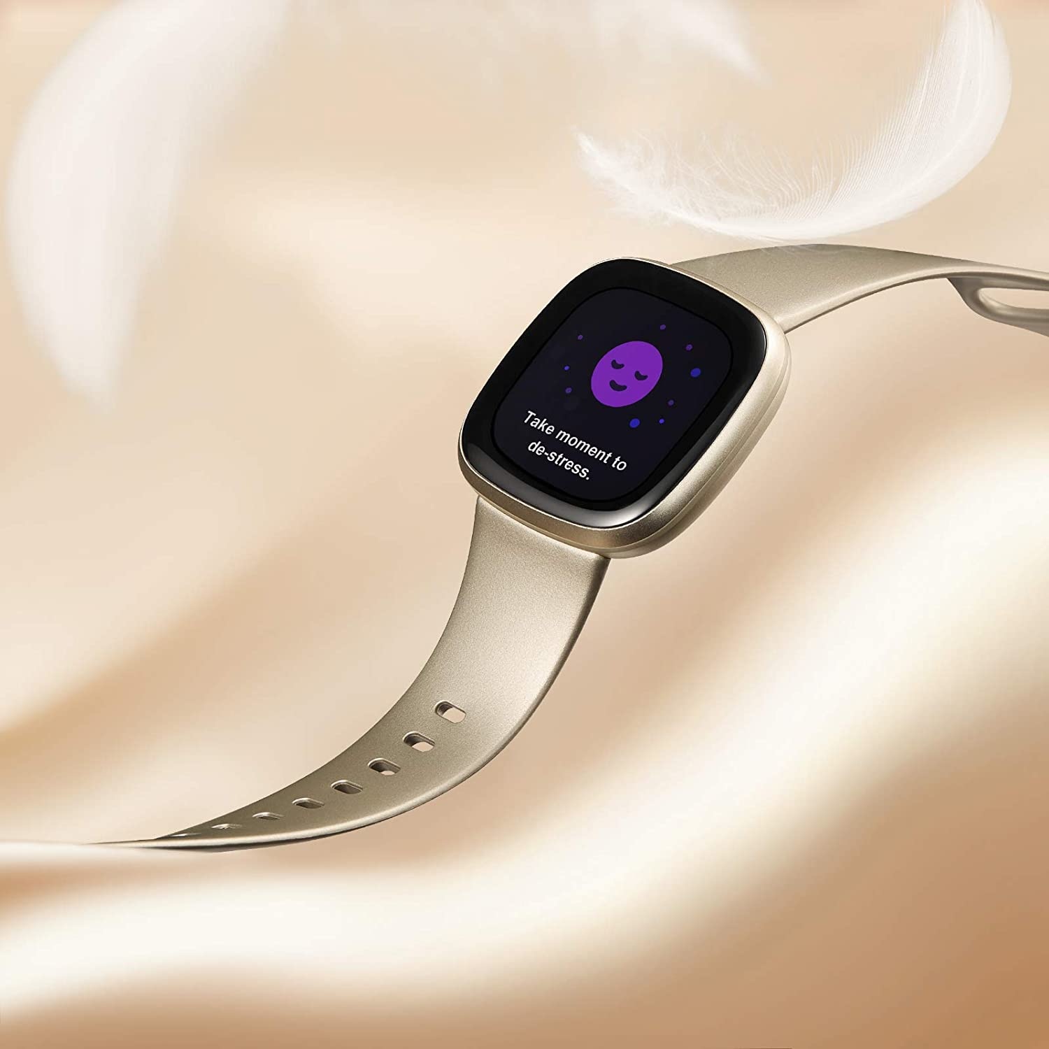 Fitbit Versa 3 / Sense Classic Bandje - Champagne
