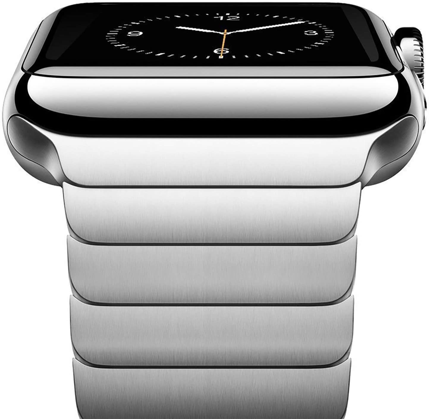 Apple Watch Stalen Schakel Band met Vlindersluiting - Zilver