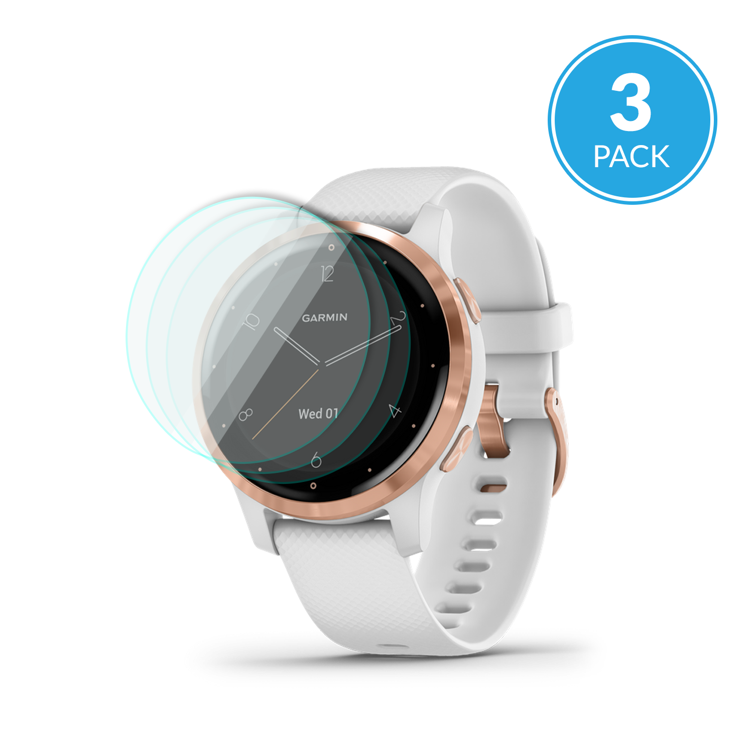 Garmin Vivoactive 4S Screenprotector - 3 stuks
