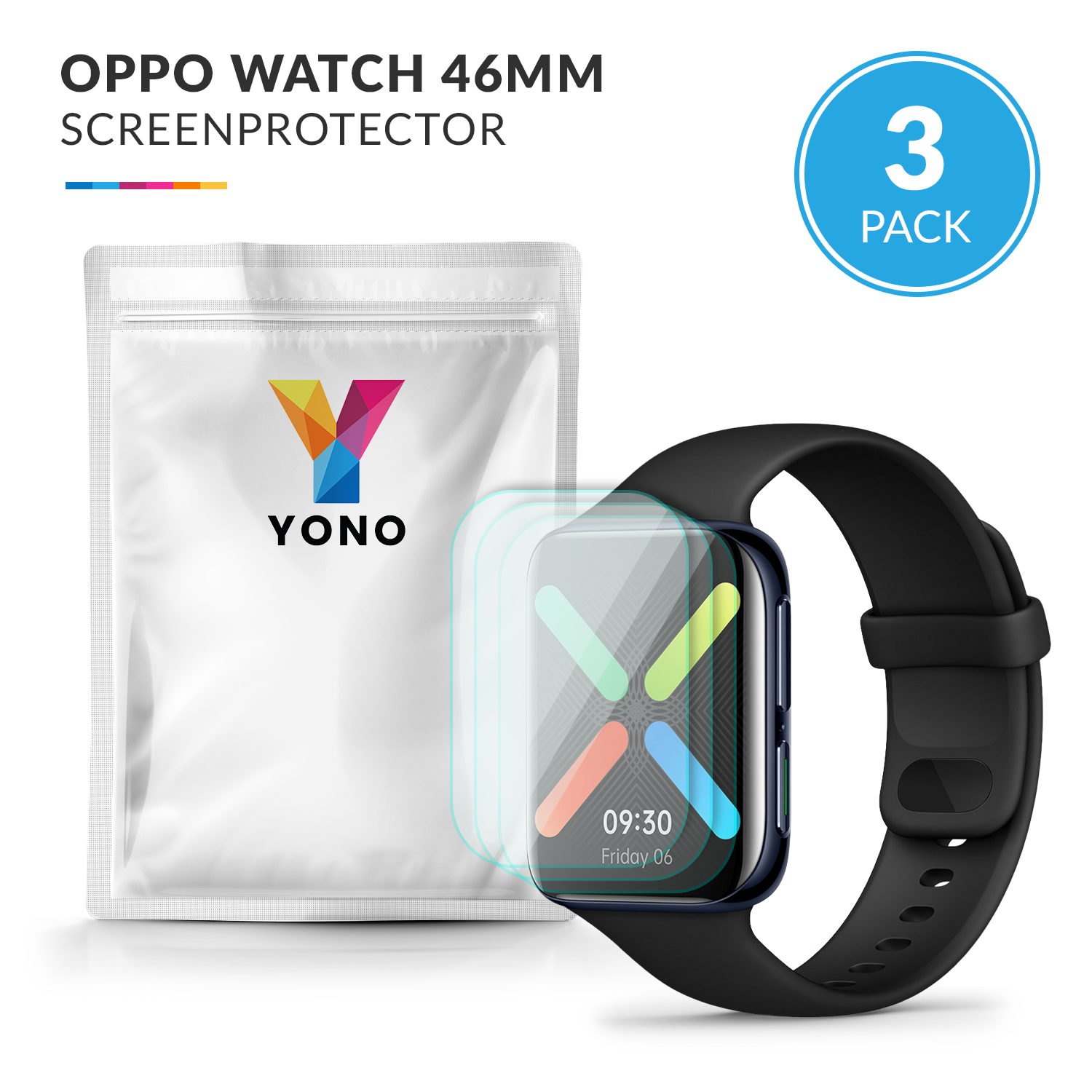 Oppo Watch 46mm Screenprotector - 3 stuks