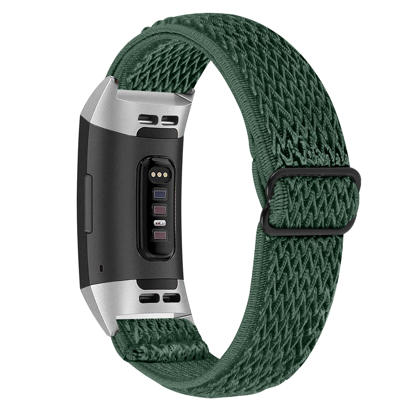 Fitbit Charge 3 / 4 Nylon Stretch Bandje - Groen