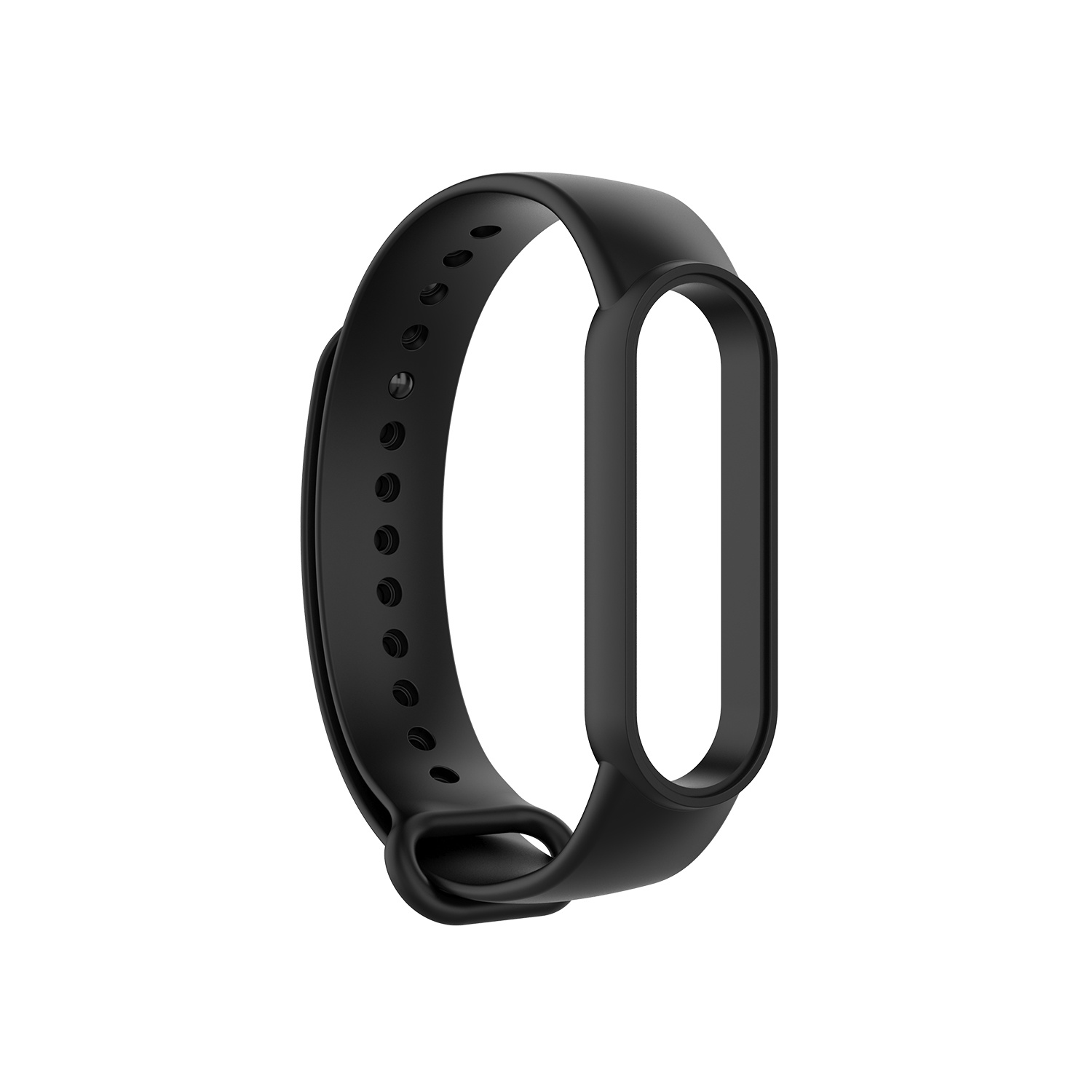 Xiaomi Mi Band 5 en 6 Siliconen Bandje - Zwart