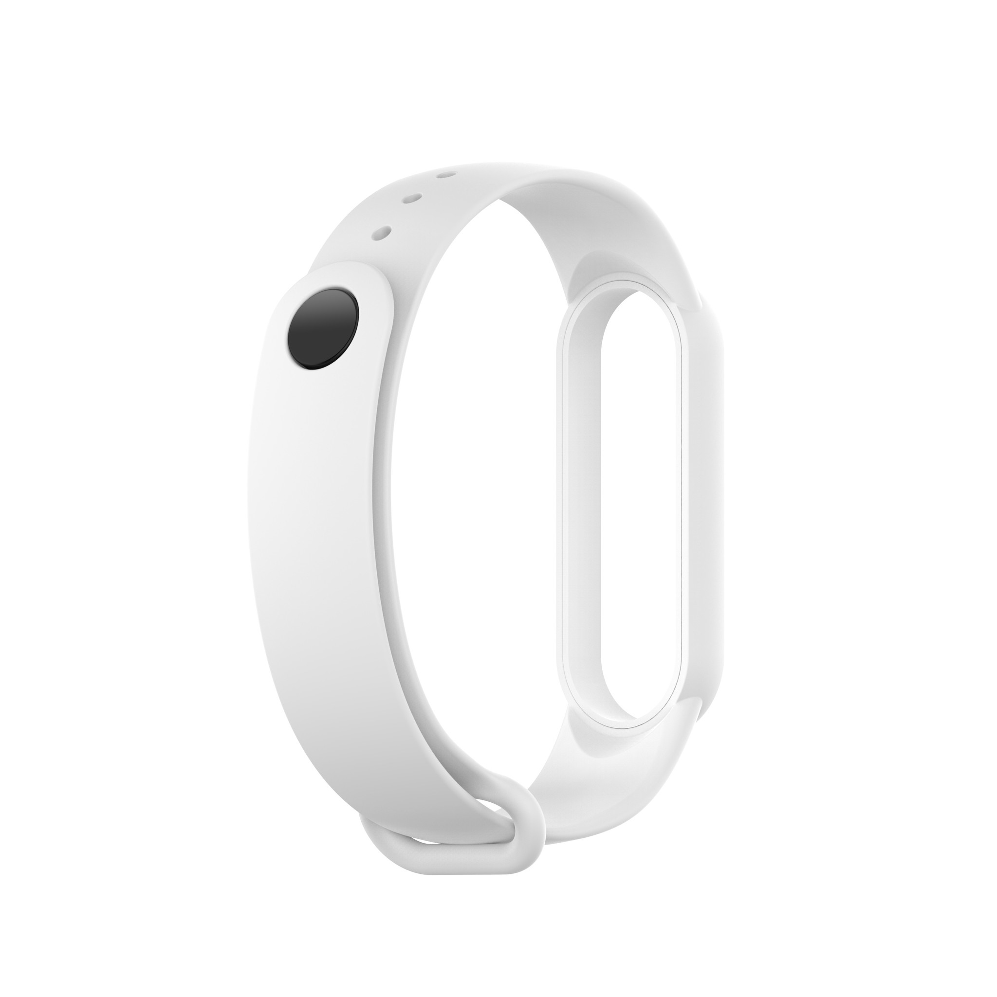 Xiaomi Mi Band 5 en 6 Siliconen Bandje - Wit