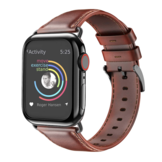 Apple Watch Leer Bandje – Roodbruin