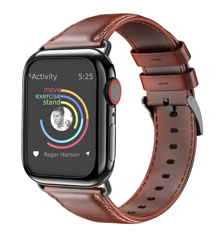 Apple Watch Leer Bandje – Roodbruin