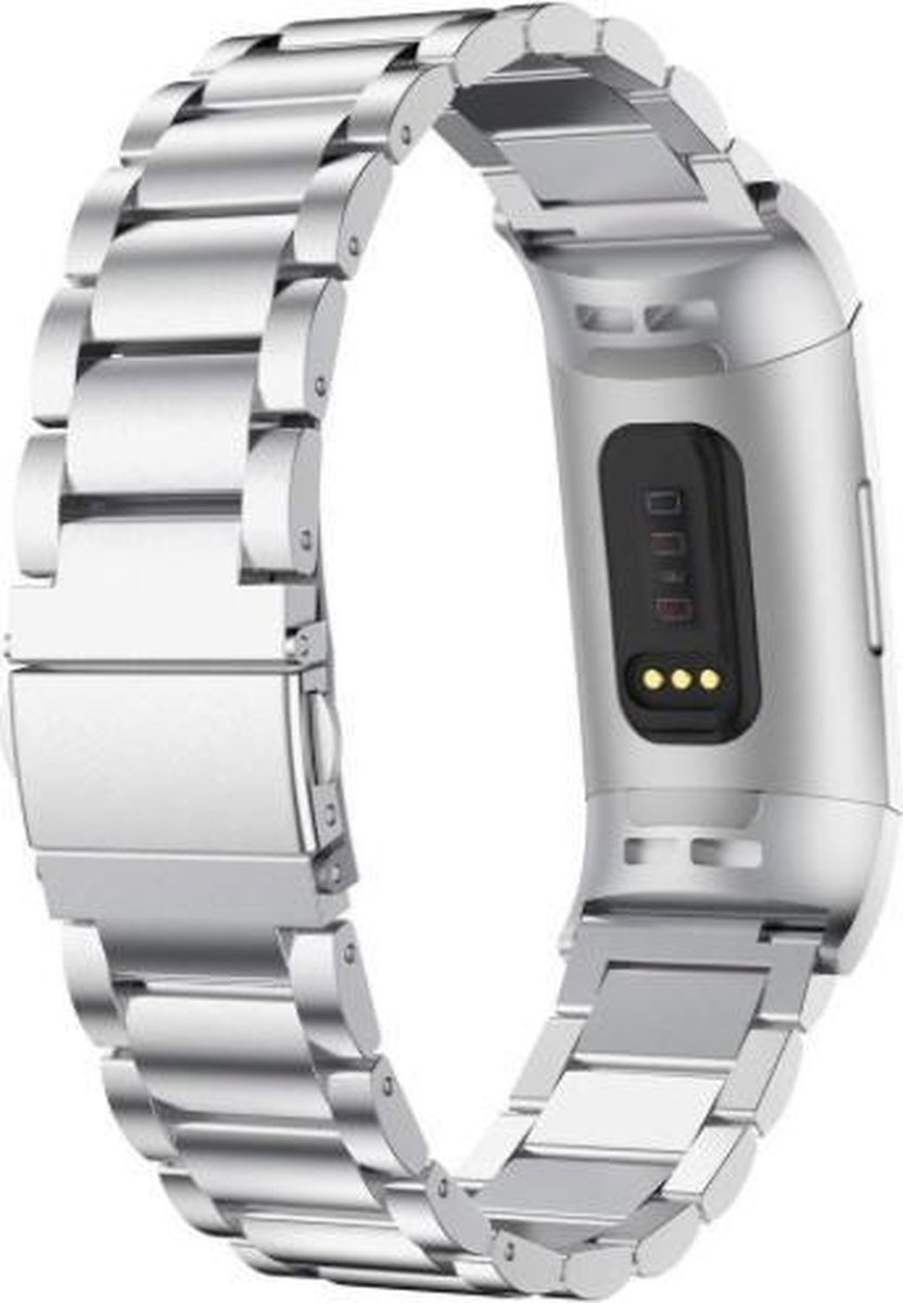 Fitbit Charge 3 / 4 Schakel Bandje - Zilver