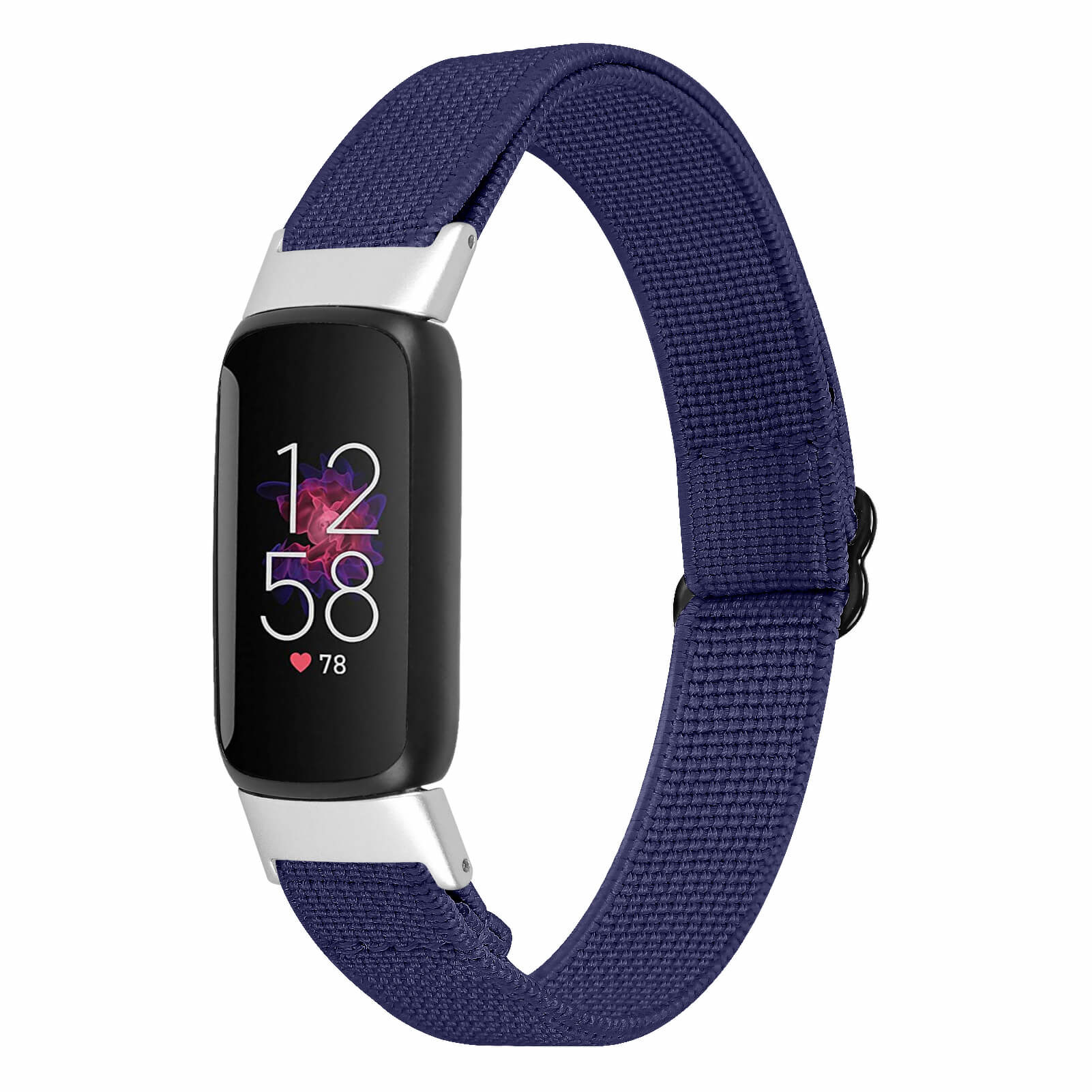 Fitbit Luxe Nylon Stretch Bandje - Donkerblauw