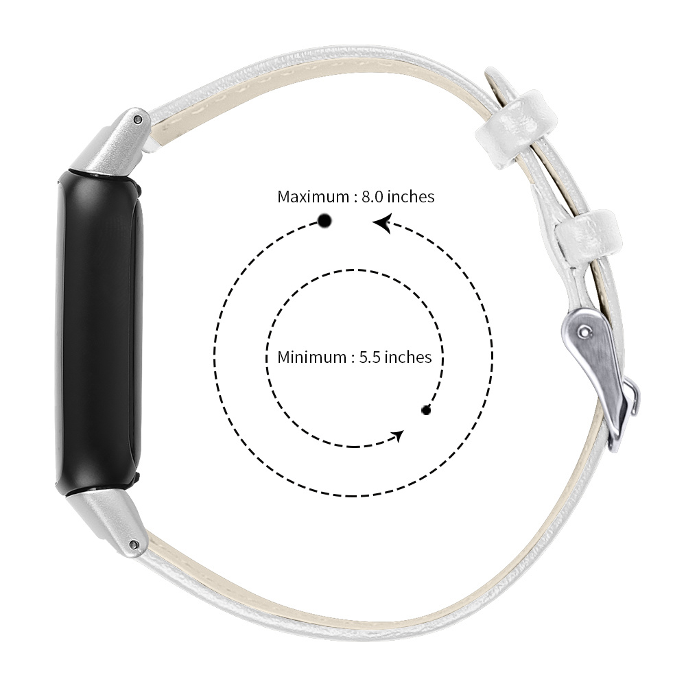 Fitbit Luxe Klassiek Leer Bandje - Wit