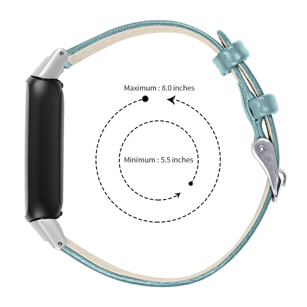 Fitbit Luxe Klassiek Leer Bandje - Blauw
