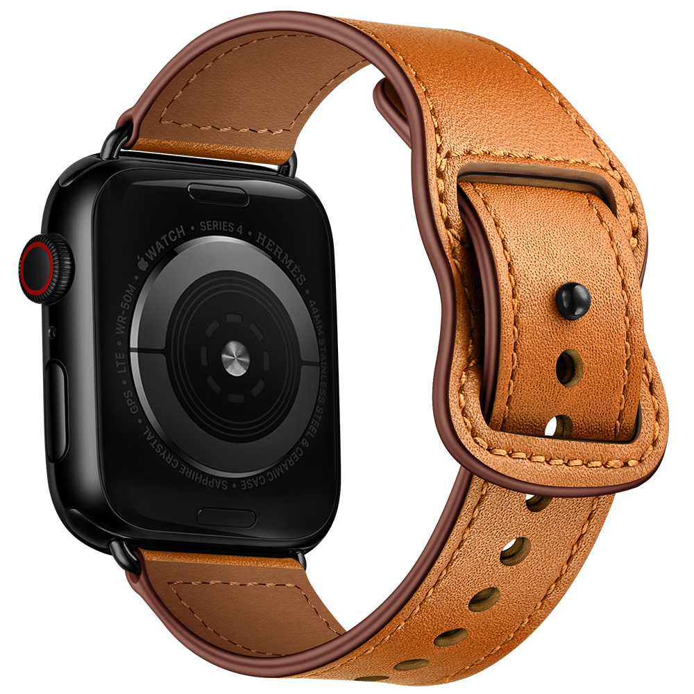 Apple Watch Leer Lima Bandje – Lichtbruin