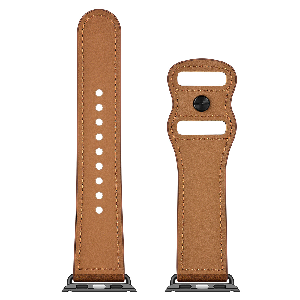Apple Watch Leer Lima Bandje – Lichtbruin