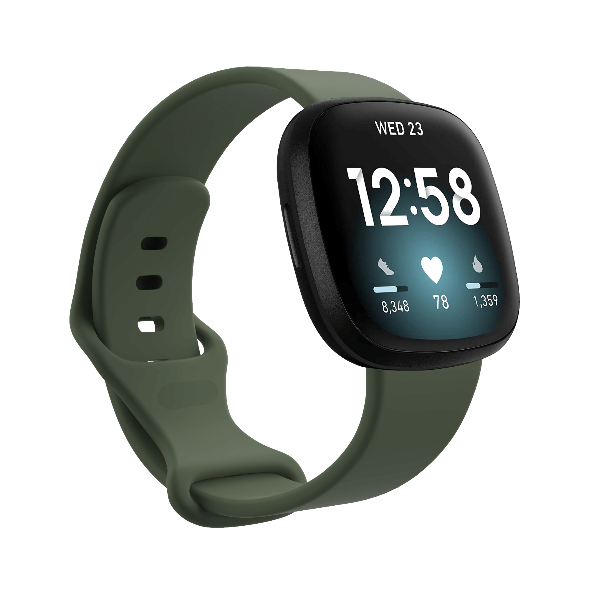 Fitbit Versa 4 / 3 / Sense Classic Bandje - Donkergroen