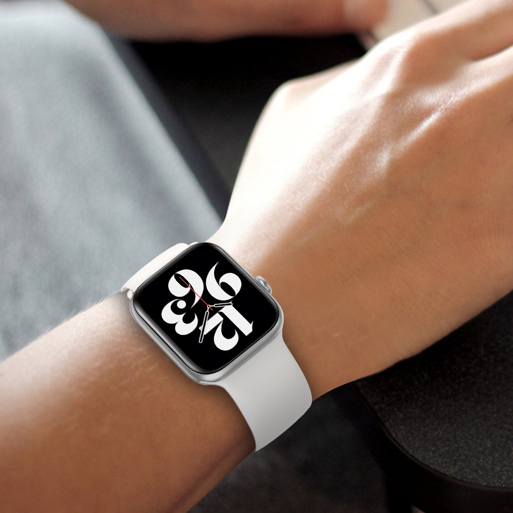 Apple Watch Siliconen Stretch Bandje - Wit