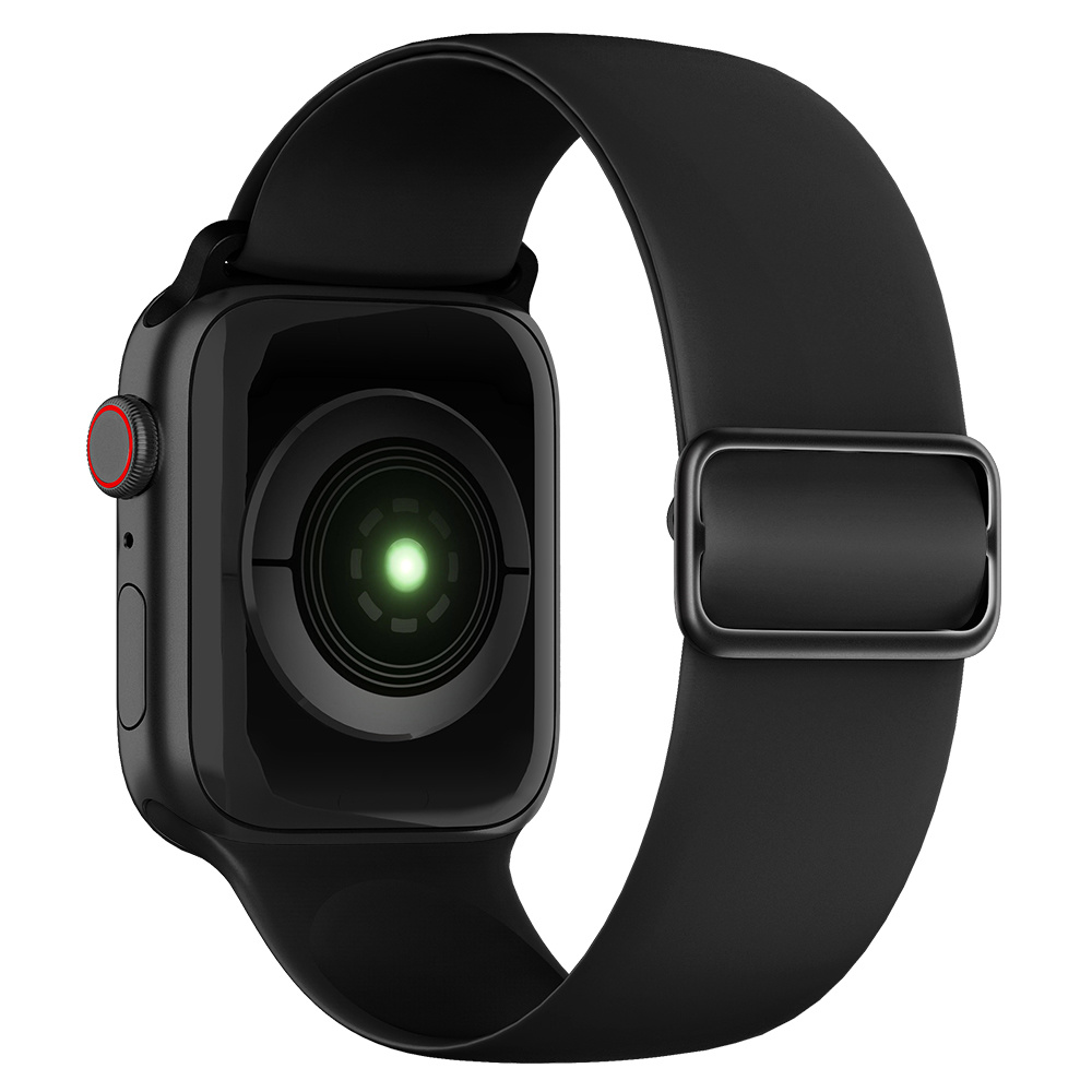 Apple Watch Siliconen Stretch Bandje - Zwart
