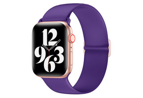 Apple Watch Siliconen Stretch Bandje - Paars