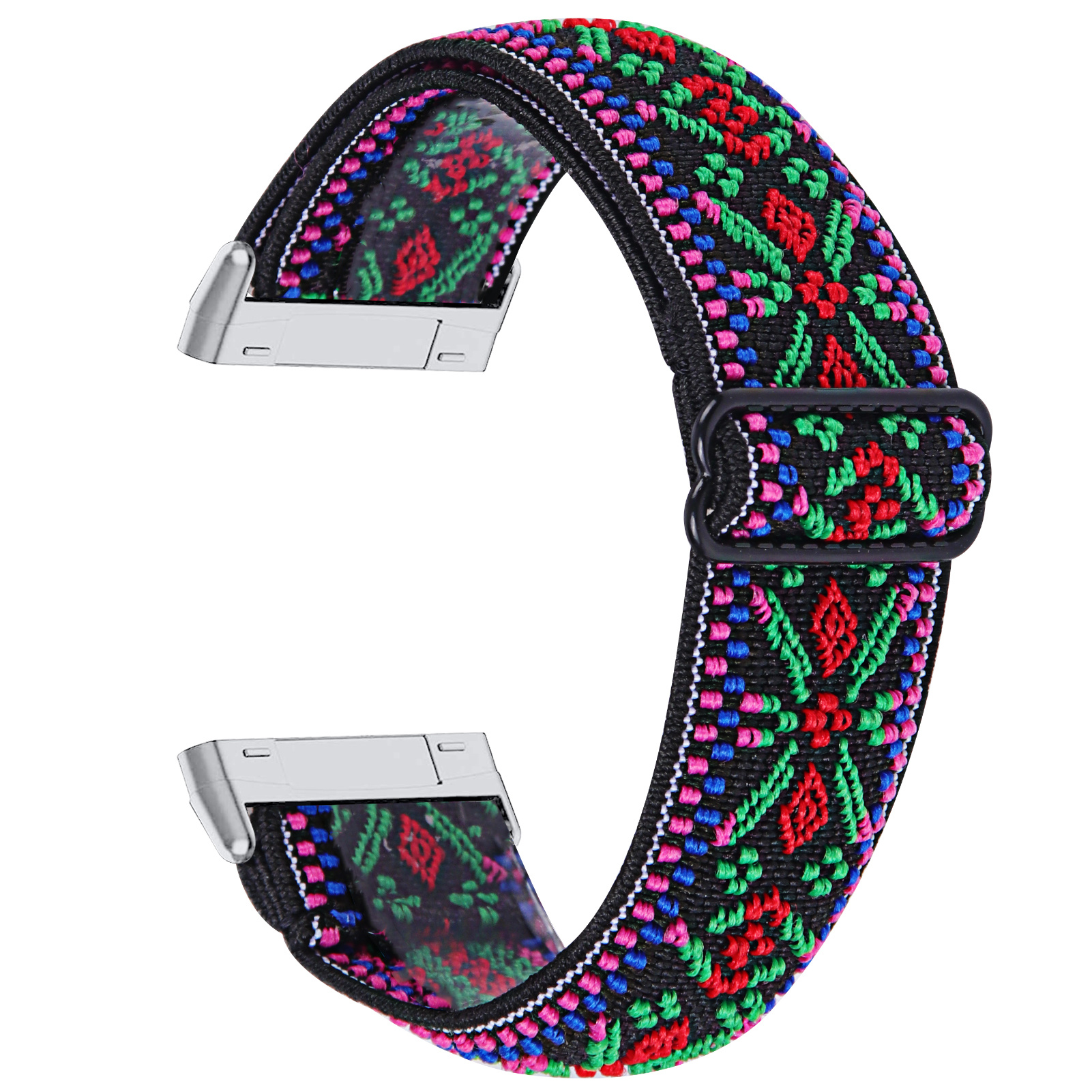 Fitbit Versa 3 / Sense Nylon Stretch Bandje - Azteca Paars
