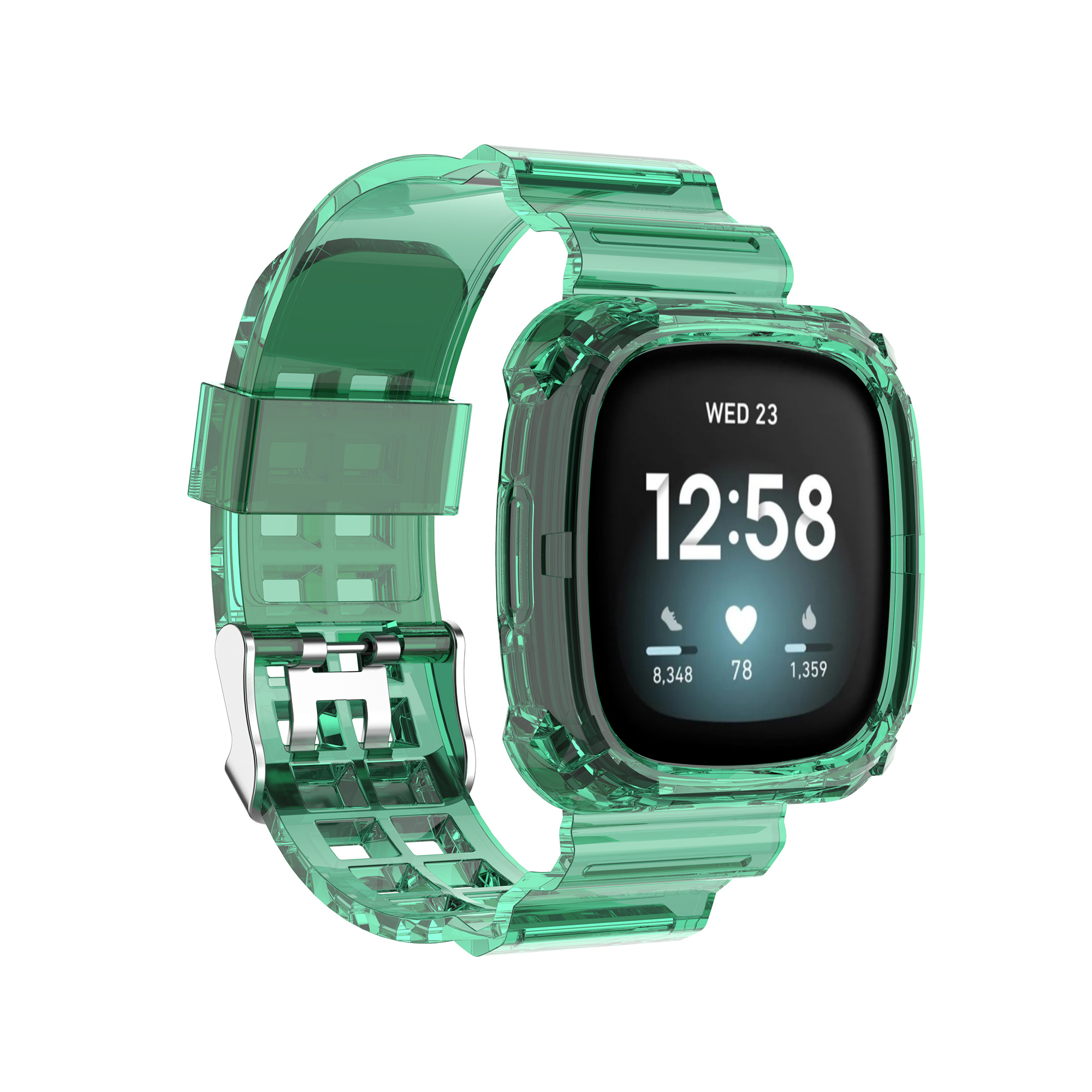 Fitbit Versa 3 / Sense Siliconen Lucent Bandje - Groen