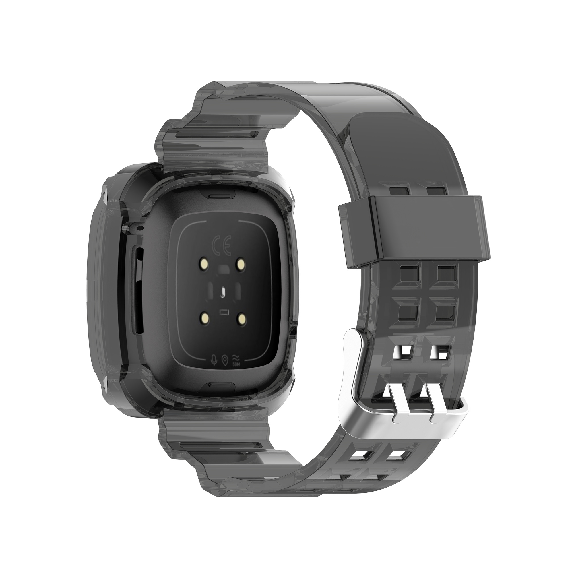 Fitbit Versa 4 / 3 / Sense Lucent Bandje - Zwart