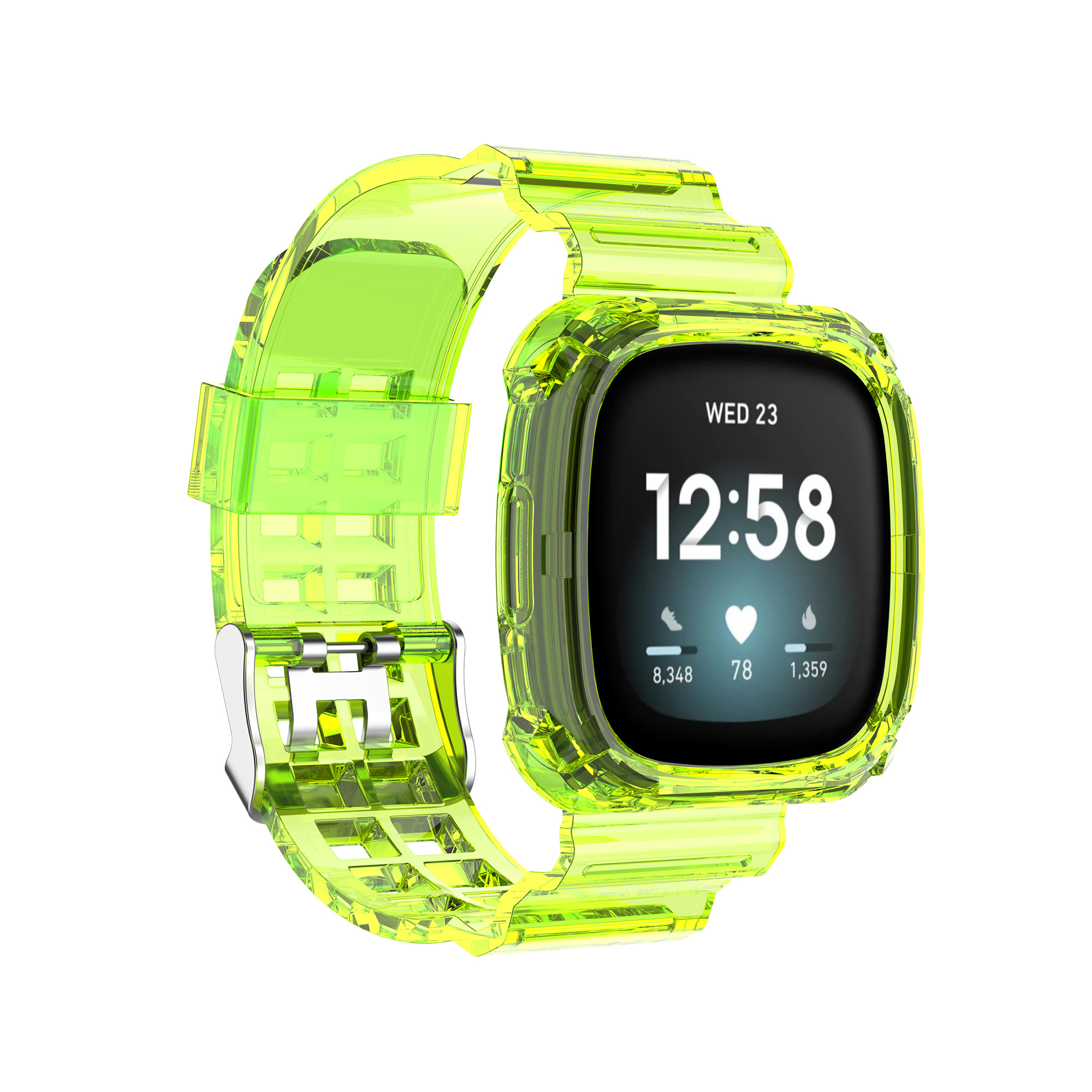 Fitbit Versa 4 / 3 / Sense Lucent Bandje - Lichtgroen