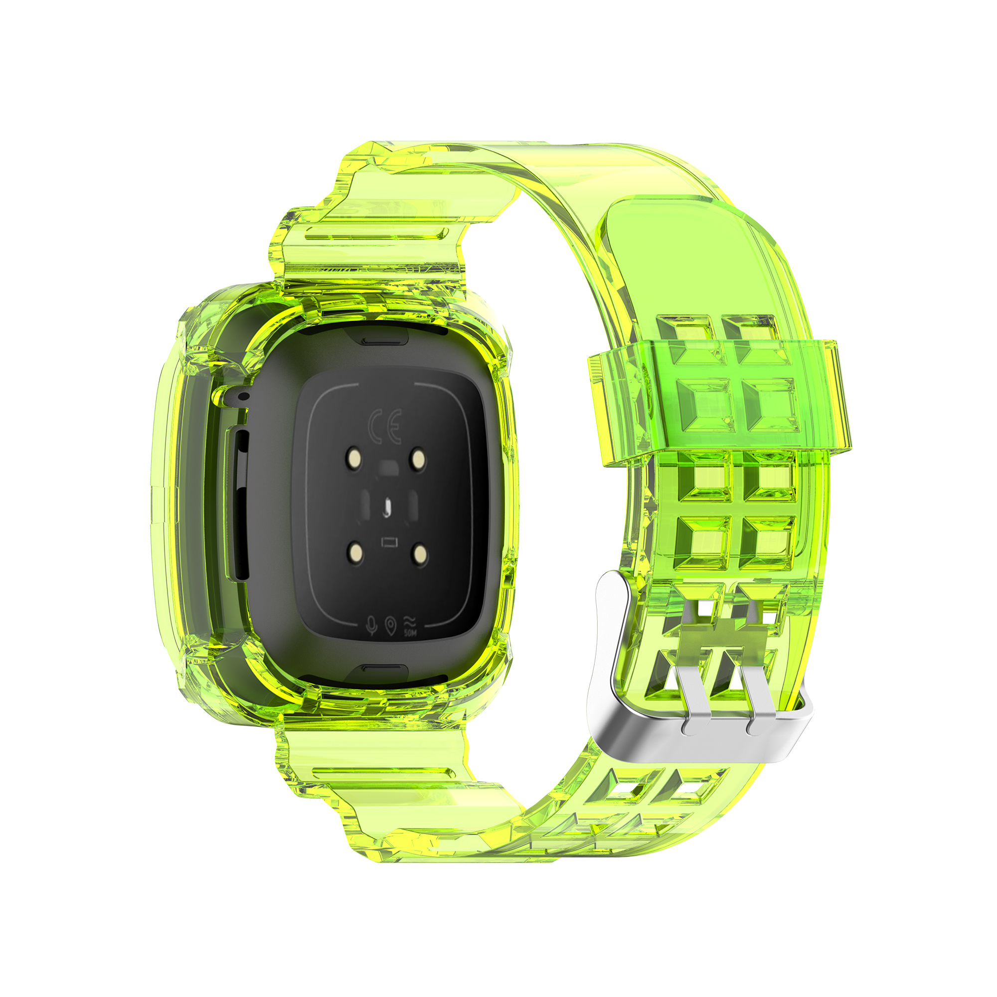 Fitbit Versa 4 / 3 / Sense Lucent Bandje - Lichtgroen