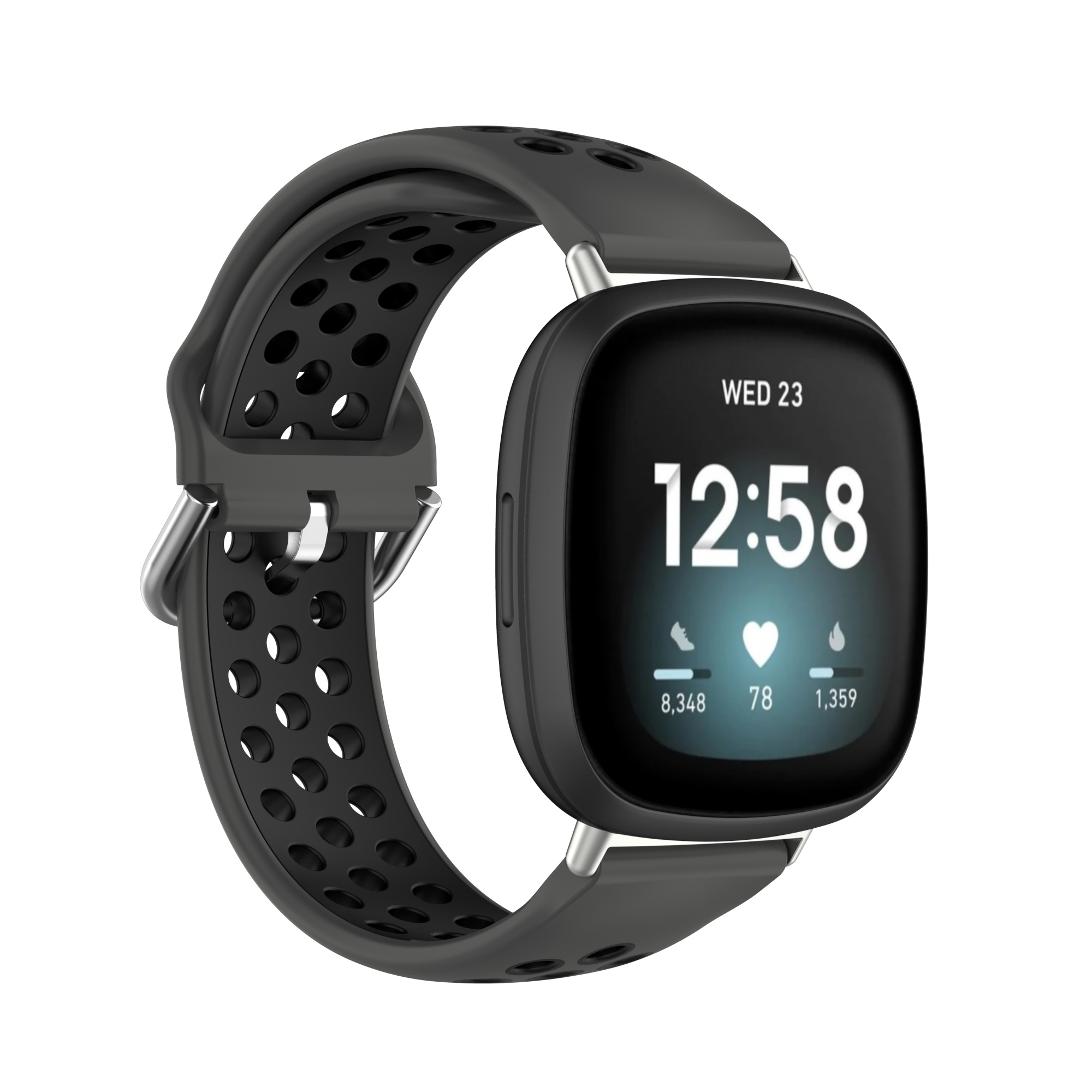 Fitbit Versa 3 / Sense Sport Air Bandje - Zwart