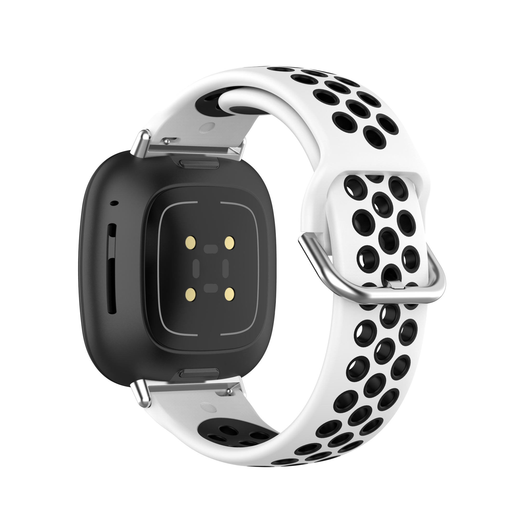 Fitbit Versa 3 / Sense Sport Air Bandje - Wit / Zwart