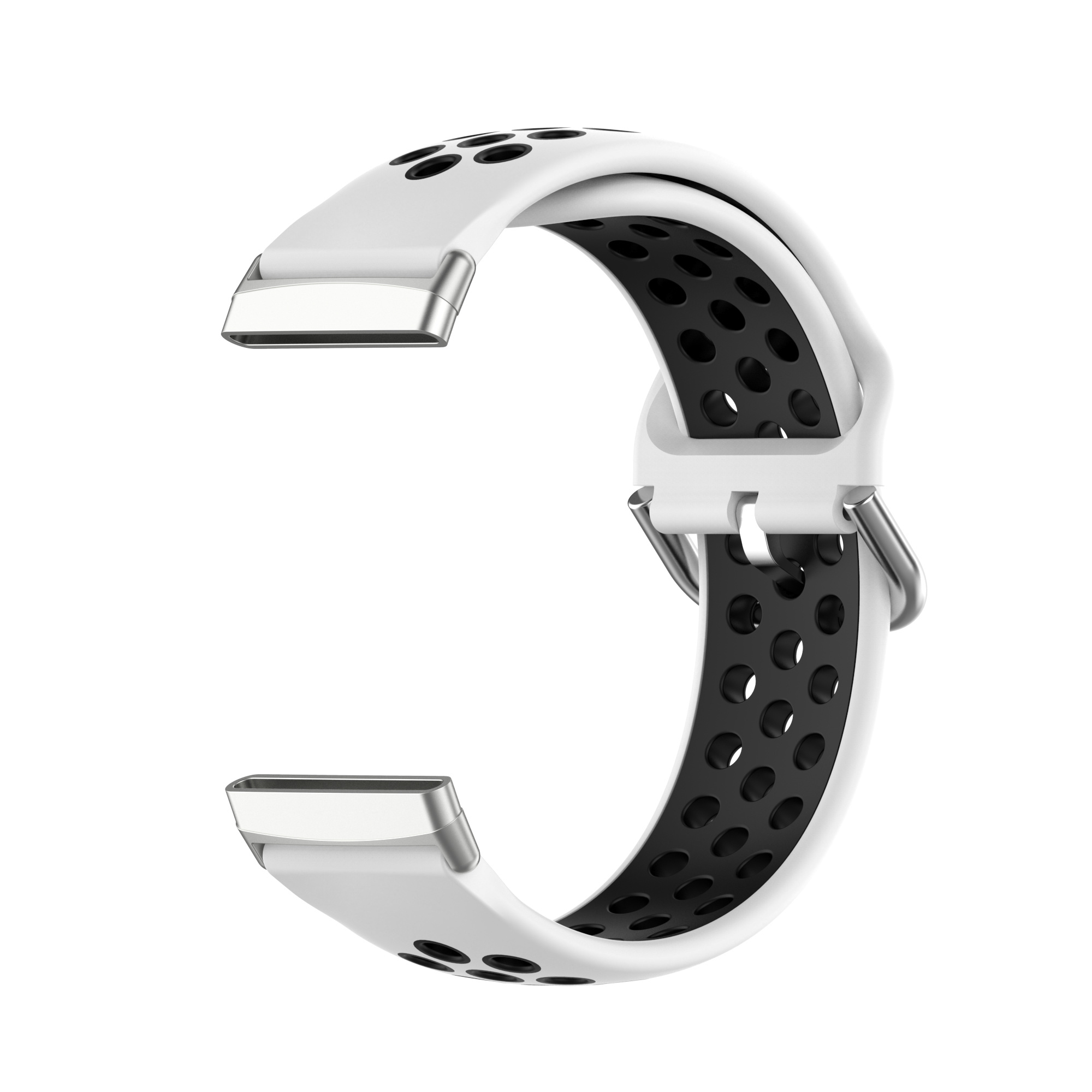 Fitbit Versa 3 / Sense Sport Air Bandje - Wit / Zwart