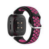 Fitbit Versa 3 / Sense Sport Air Bandje - Zwart / Roze